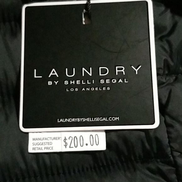 LAUNDRY Quilted Medium Weight Black Hooded Jacket - Picture 12 of 12